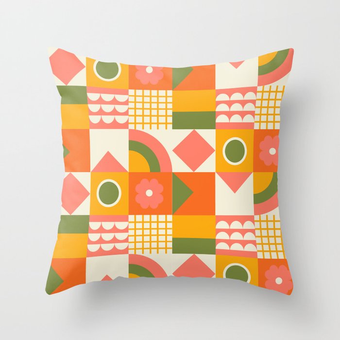 Mini puzzles Throw Pillow Gallery Image 6