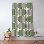 Semicircle Stripes - Green Window Curtain Gallery Image 5