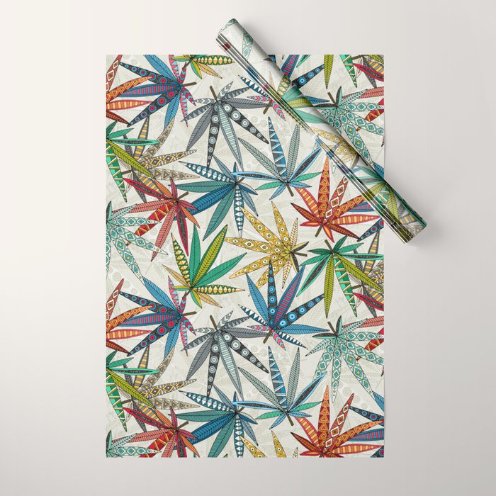 boho weed light Wrapping Paper Gallery Image 1