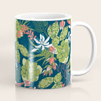 Succulent Garden Navy Coffee Mug Gallery Image 1