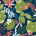 Succulent Garden Navy Coffee Mug Gallery Image 2
