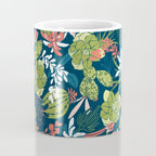 Succulent Garden Navy Coffee Mug Gallery Image 4