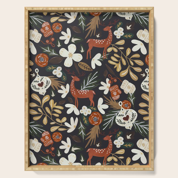 Christmas holiday night III Serving Tray Gallery Image 1