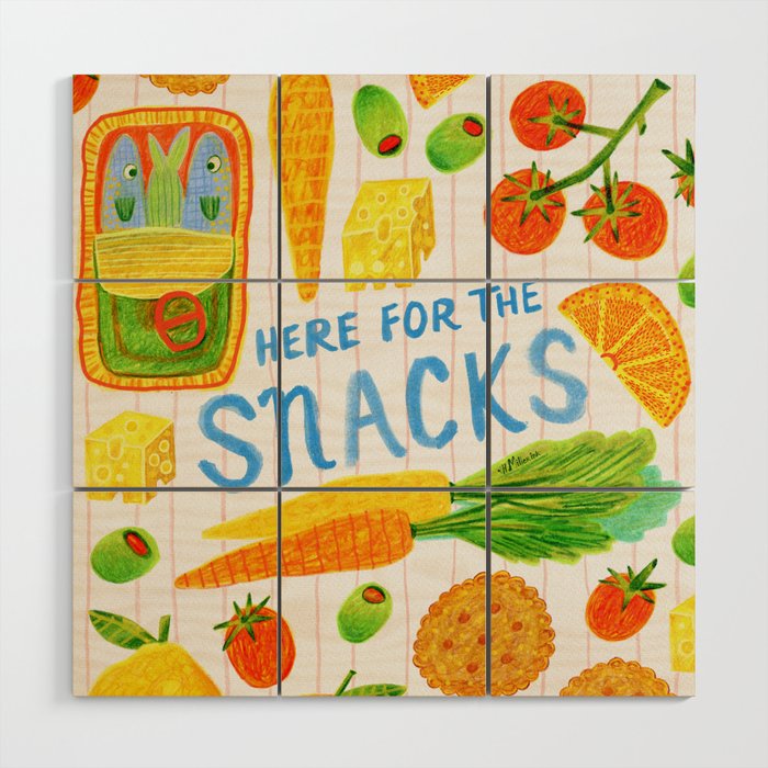 Kitchen Snacks & Apps in Orange & White Wood Wall Art Gallery Image 1