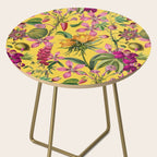 Tropical Bloom Serenade Exotic Floral Pattern Vintage Botanical Vibes Yellow Side Table Gallery Image 2