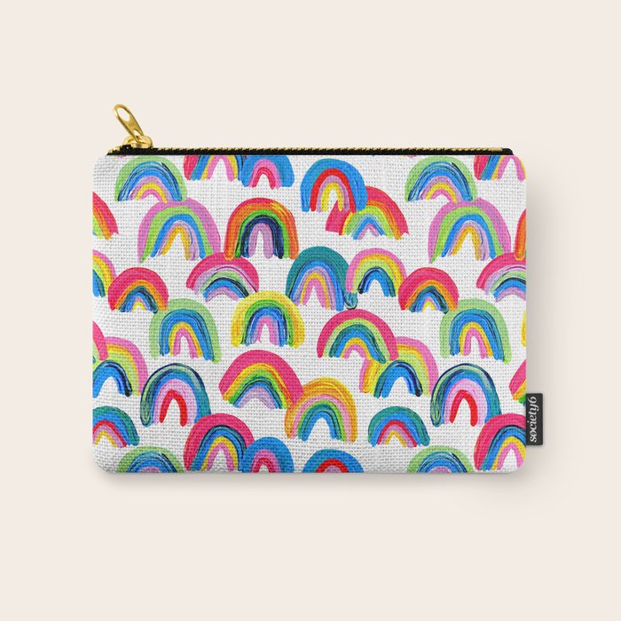 Abstract Rainbow Arcs - White Palette Carry All Pouch Gallery Image 1