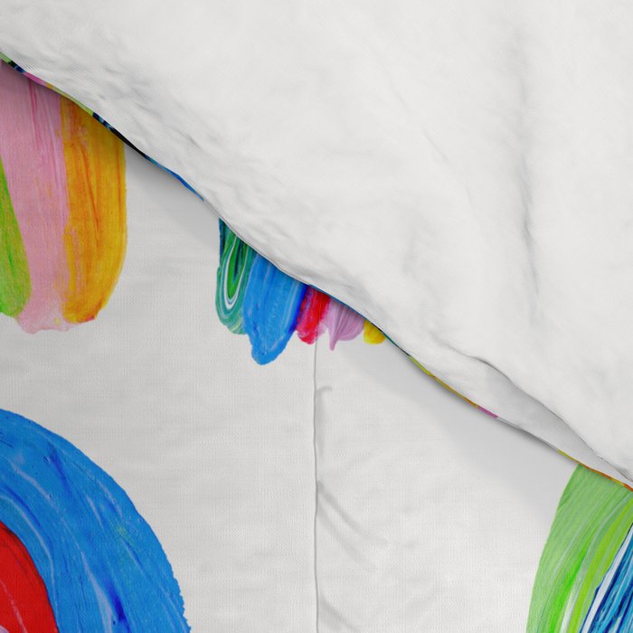 Abstract Rainbow Arcs - White Palette Comforter Gallery Image 4