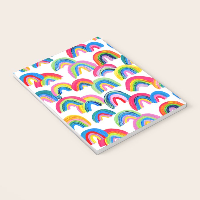 Abstract Rainbow Arcs - White Palette Notebook Gallery Image 3