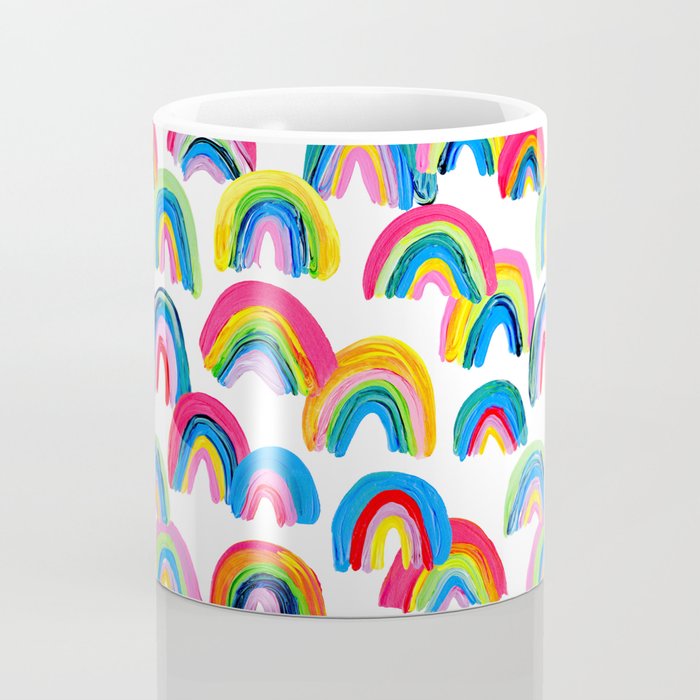 Abstract Rainbow Arcs - White Palette Coffee Mug Gallery Image 4