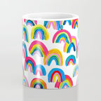 Abstract Rainbow Arcs - White Palette Coffee Mug Gallery Image 4