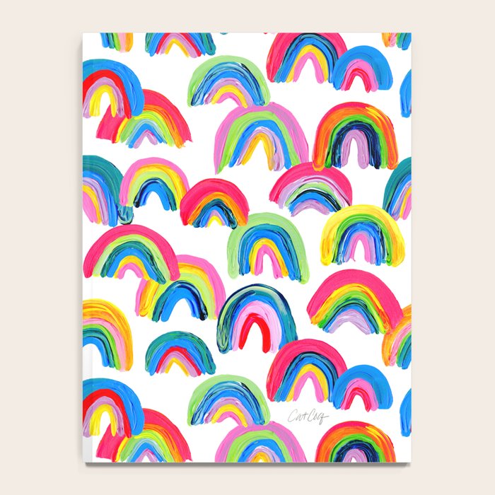 Abstract Rainbow Arcs - White Palette Notebook Gallery Image 4