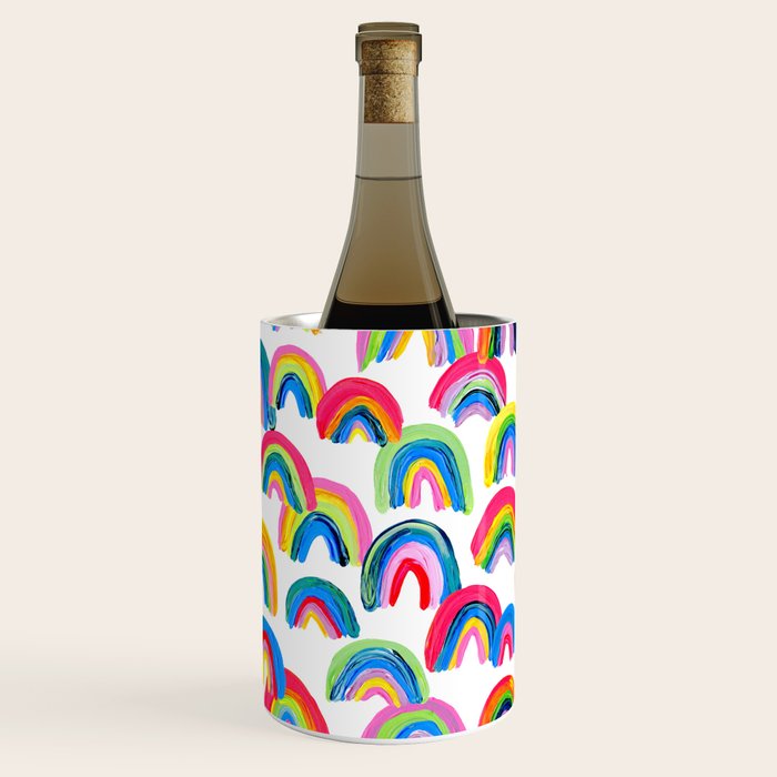 Abstract Rainbow Arcs - White Palette Wine Chiller Gallery Image 2