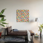 Abstract Rainbow Arcs - White Palette Wood Wall Art Gallery Image 2