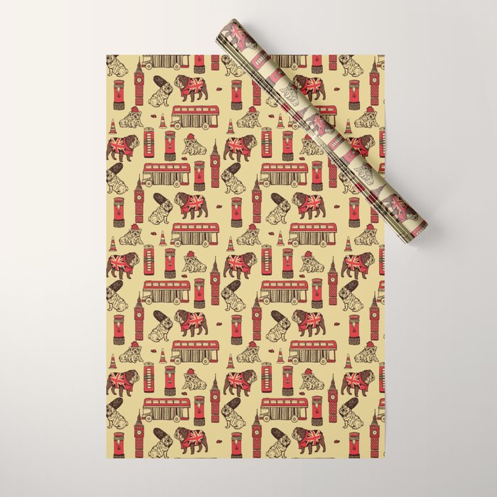 London English Bulldog Wrapping Paper Gallery Image 1