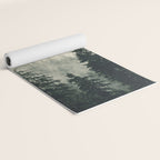 Thick pine forest in the descending mist Yoga Mat Gallery Image 2