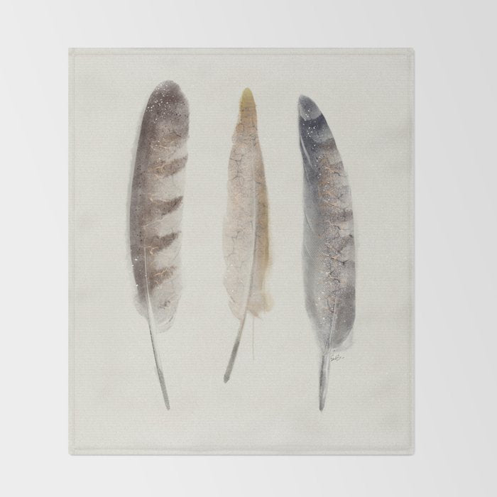 free wild feathers Throw Blanket Gallery Image 2