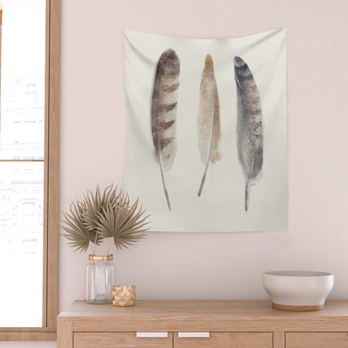 free wild feathers Wall Tapestry Gallery Image 2