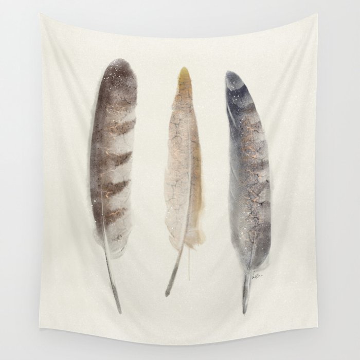 free wild feathers Wall Tapestry Gallery Image 4