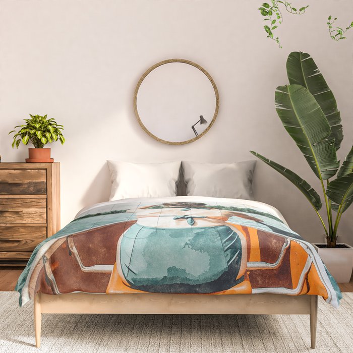 Row Your Own Boat | Woman Empowerment Confidence Painting | Positive Growth Mindset Boho Adventure  Comforter Gallery Image 3
