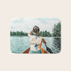 Row Your Own Boat | Woman Empowerment Confidence Painting | Positive Growth Mindset Boho Adventure  Bath Mat Gallery Image 1
