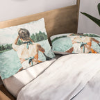 Row Your Own Boat | Woman Empowerment Confidence Painting | Positive Growth Mindset Boho Adventure  Pillow Sham Gallery Image 2