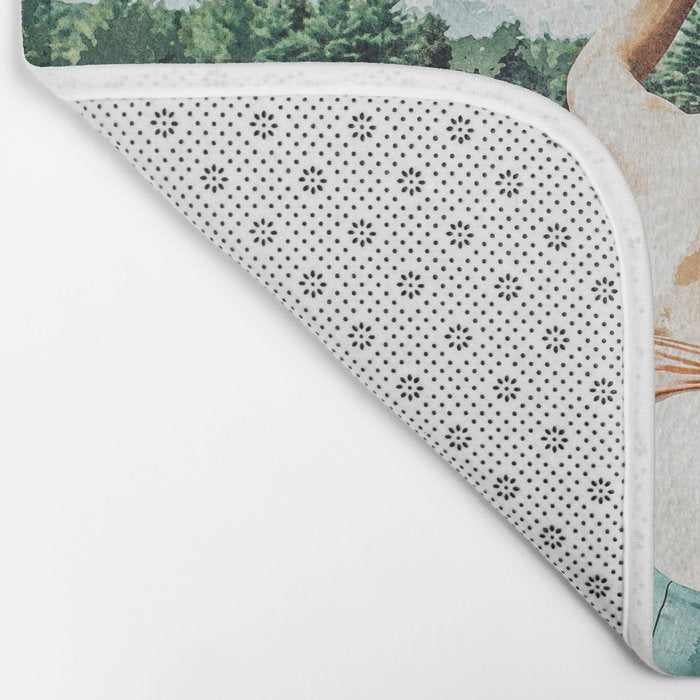 Row Your Own Boat | Woman Empowerment Confidence Painting | Positive Growth Mindset Boho Adventure  Bath Mat Gallery Image 2