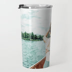 Row Your Own Boat | Woman Empowerment Confidence Painting | Positive Growth Mindset Boho Adventure  Travel Mug Gallery Image 3