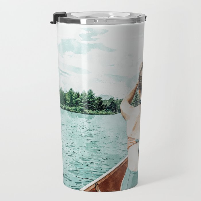 Row Your Own Boat | Woman Empowerment Confidence Painting | Positive Growth Mindset Boho Adventure  Travel Mug Gallery Image 3