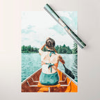 Row Your Own Boat | Woman Empowerment Confidence Painting | Positive Growth Mindset Boho Adventure  Wrapping Paper Gallery Image 1