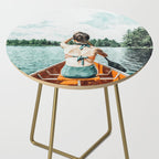 Row Your Own Boat | Woman Empowerment Confidence Painting | Positive Growth Mindset Boho Adventure  Side Table Gallery Image 2