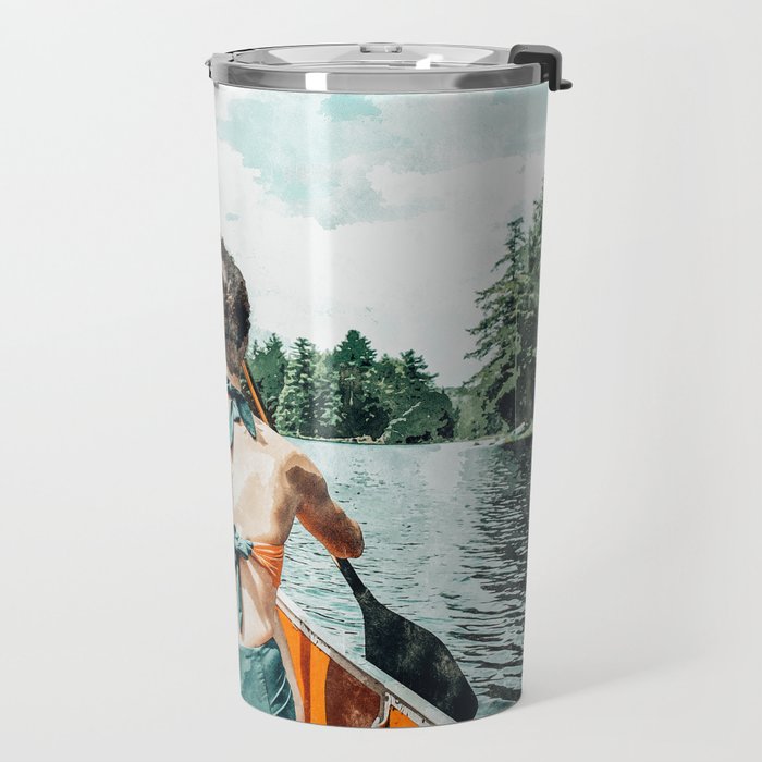 Row Your Own Boat | Woman Empowerment Confidence Painting | Positive Growth Mindset Boho Adventure  Travel Mug Gallery Image 2