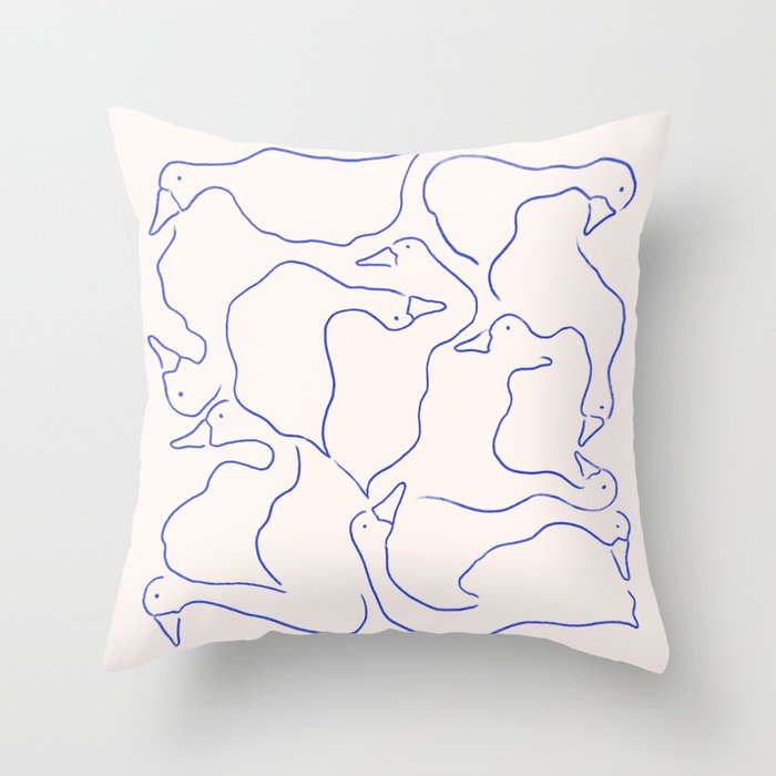Duck Duck Goose Throw Pillow