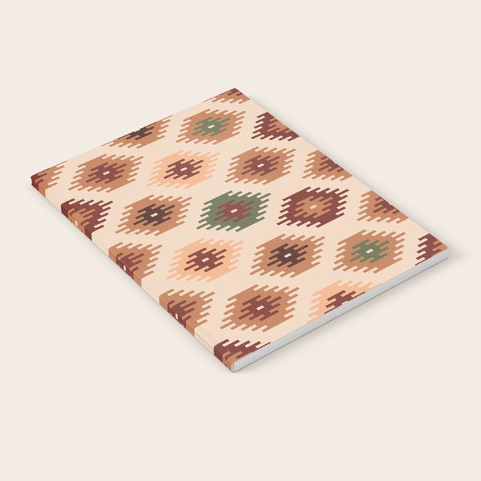 Southwest native Aztec diamonds kilim Notebook Gallery Image 1