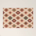Southwest native Aztec diamonds kilim Welcome Mat Gallery Image 1