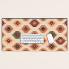 Southwest native Aztec diamonds kilim Desk Mat Gallery Image 1