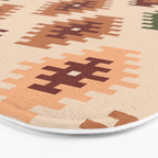 Southwest native Aztec diamonds kilim Bath Mat Gallery Image 3