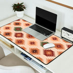 Southwest native Aztec diamonds kilim Desk Mat Gallery Image 2