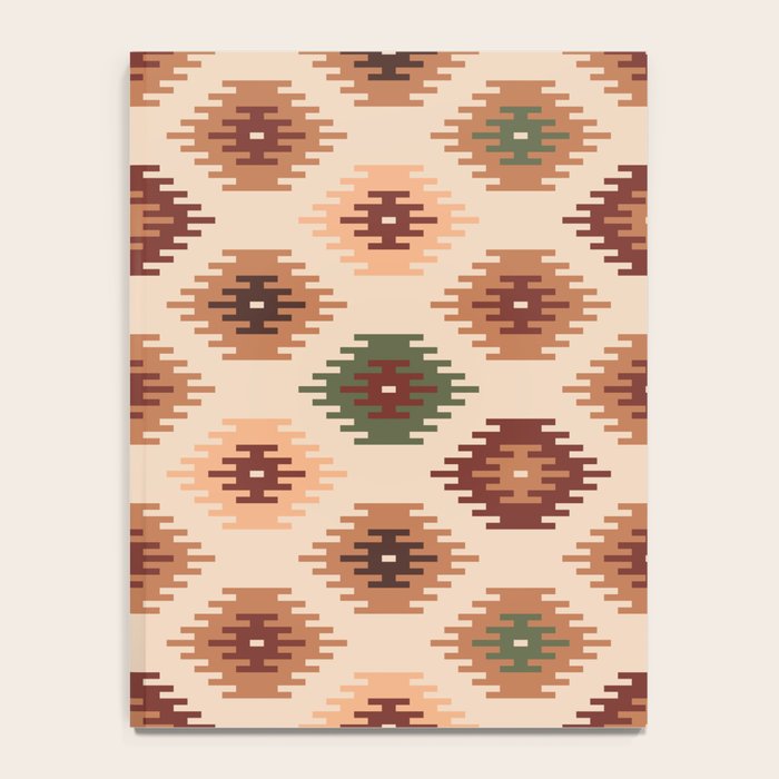 Southwest native Aztec diamonds kilim Notebook Gallery Image 4