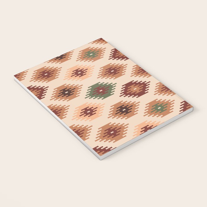Southwest native Aztec diamonds kilim Notebook Gallery Image 3