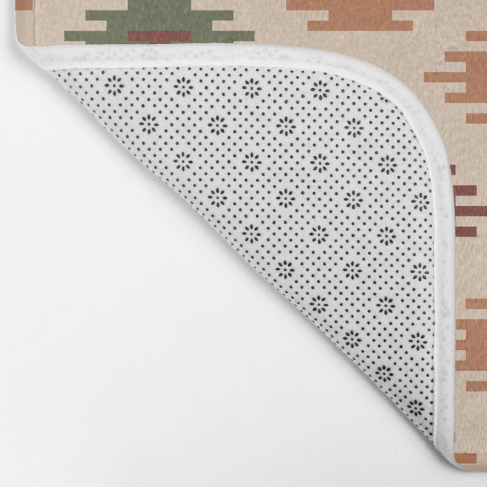 Southwest native Aztec diamonds kilim Bath Mat Gallery Image 2