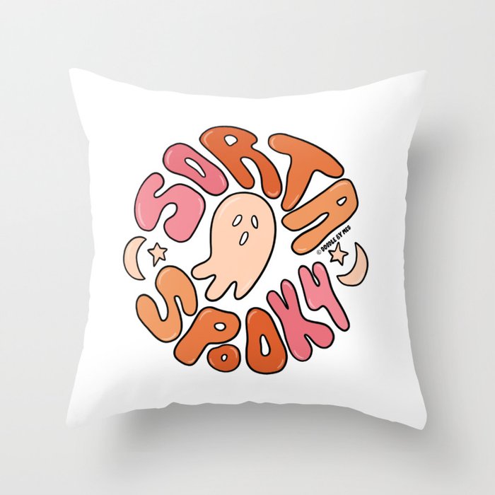 Fall Sorta Spooky Throw Pillow Gallery Image 6