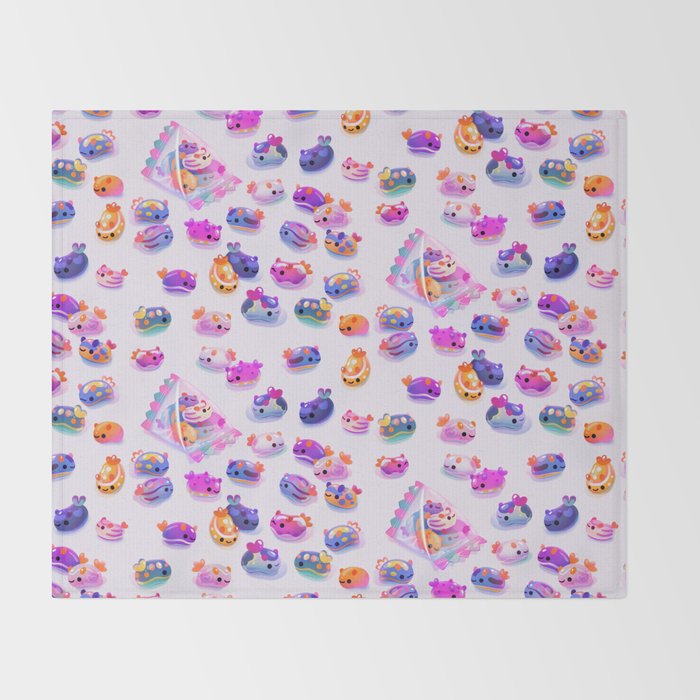 Jelly bean sea slug Throw Blanket Gallery Image 2