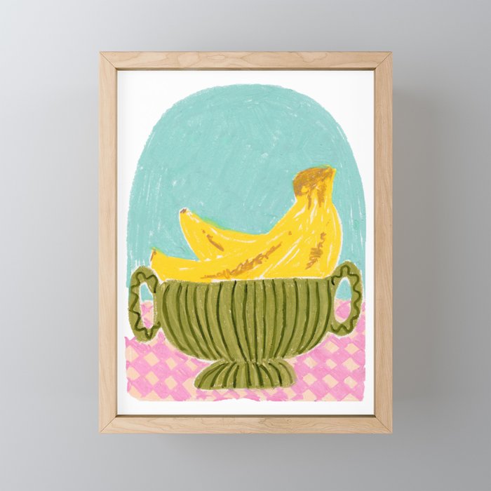 Bananas in Vase Mini Art Print Gallery Image 1
