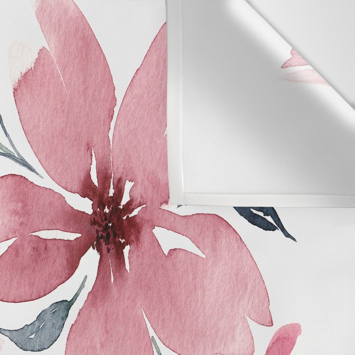 Modern Watercolor Florals No. 2 Wall Tapestry Gallery Image 3