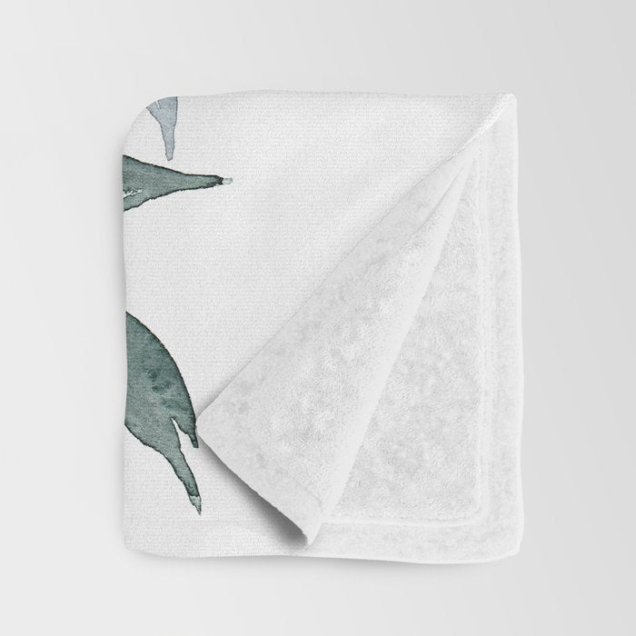 Modern Watercolor Florals No. 2 Throw Blanket Gallery Image 3