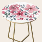 Modern Watercolor Florals No. 2 Side Table Gallery Image 2
