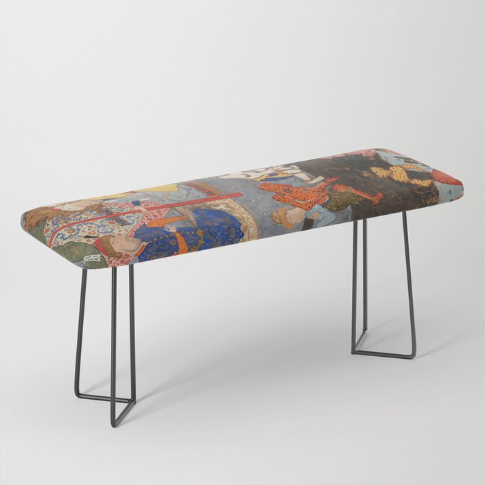 Iskandar (Alexander) builds a wall against Gog and Magog Islamic Antique Art Bench Gallery Image 1