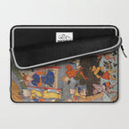 Iskandar (Alexander) builds a wall against Gog and Magog Islamic Antique Art Laptop Sleeve Gallery Image 2