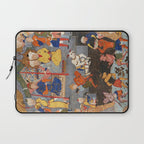 Iskandar (Alexander) builds a wall against Gog and Magog Islamic Antique Art Laptop Sleeve Gallery Image 1