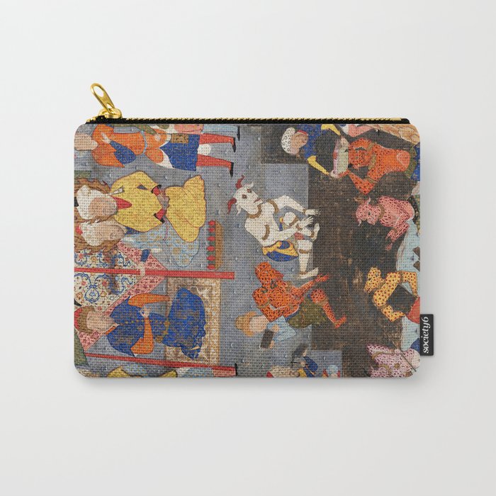 Iskandar (Alexander) builds a wall against Gog and Magog Islamic Antique Art Carry All Pouch Gallery Image 1
